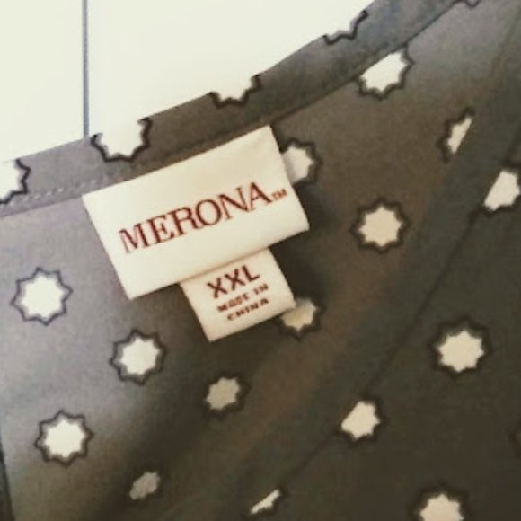 TANK TOP*MERONA BRAND*GRAY STAR PRINT*WOMEN XXL - Picture 4 of 6